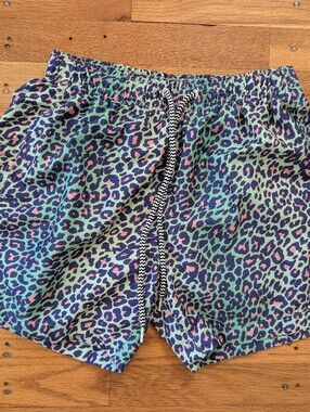Boardies Men's Neon Leopard Print Swim Trunks